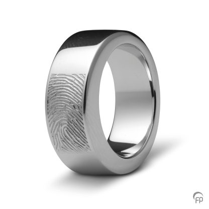 R 033.8.FP Assieraad ring glanzend met fingerprint